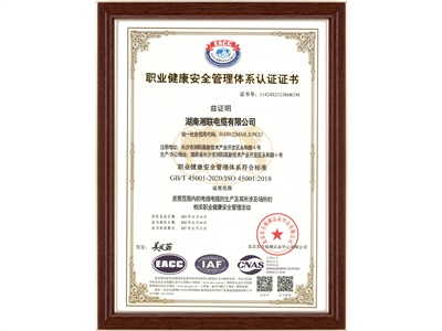 職業健康安全管理體系認證